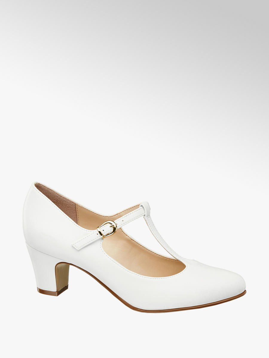 T Spangen Pumps von Graceland in weiß DEICHMANN T Spangen Pumps von Graceland in weiß DEICHMANN